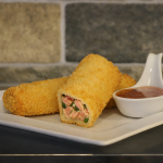 Salmon Spring Rolls With Sweet Sour Sauce